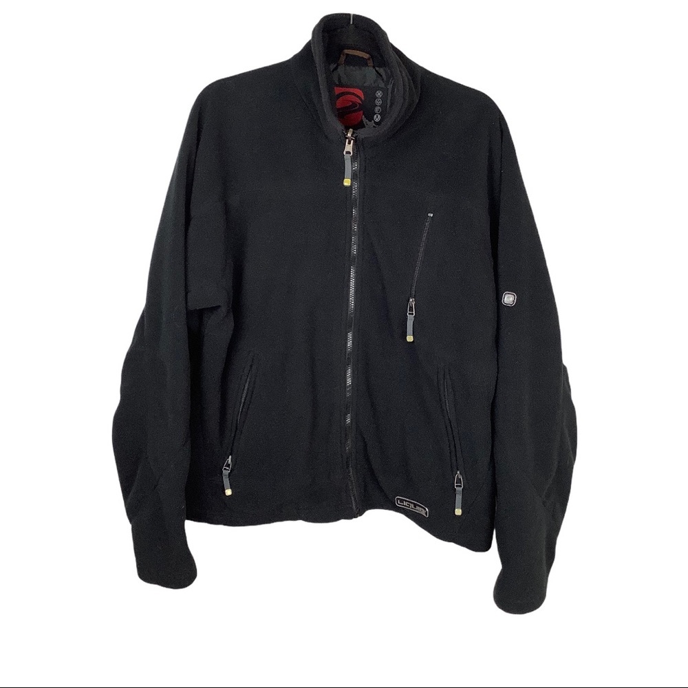 Liquid‎ Freerider Mens Black Full Zip Fleece Jacket M2645BUR Size Medium